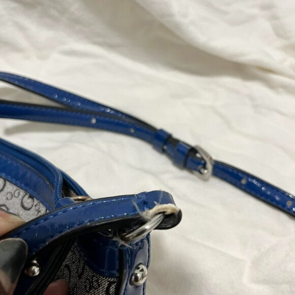 GUESS Anagram Messenger Crossbody Bag - Light Brown & Navy - Picture 5 of 5